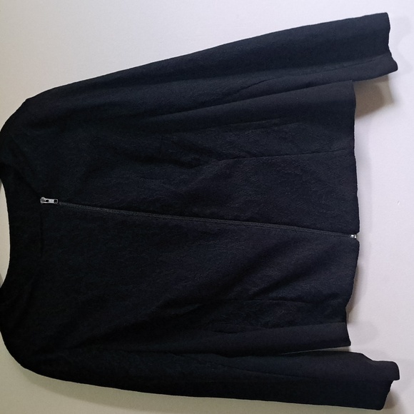 Suit 2 pieces 20X plus size➕️all black laced blazer & pants SET classy elegant - Picture 5 of 13